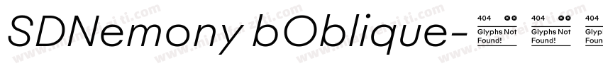 SDNemony bOblique字体转换